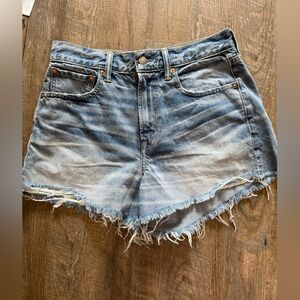 American Eagle Outfitters Blue High Waist Denim Shorts